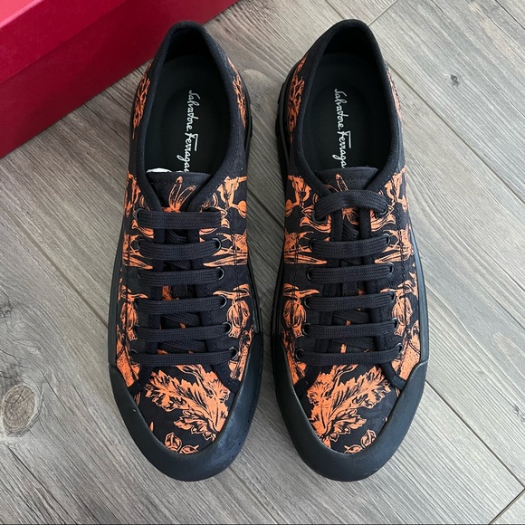 Salvatore Ferragamo Men’s Rebel Printed Low Top Sneaker - Picture 4 of 10
